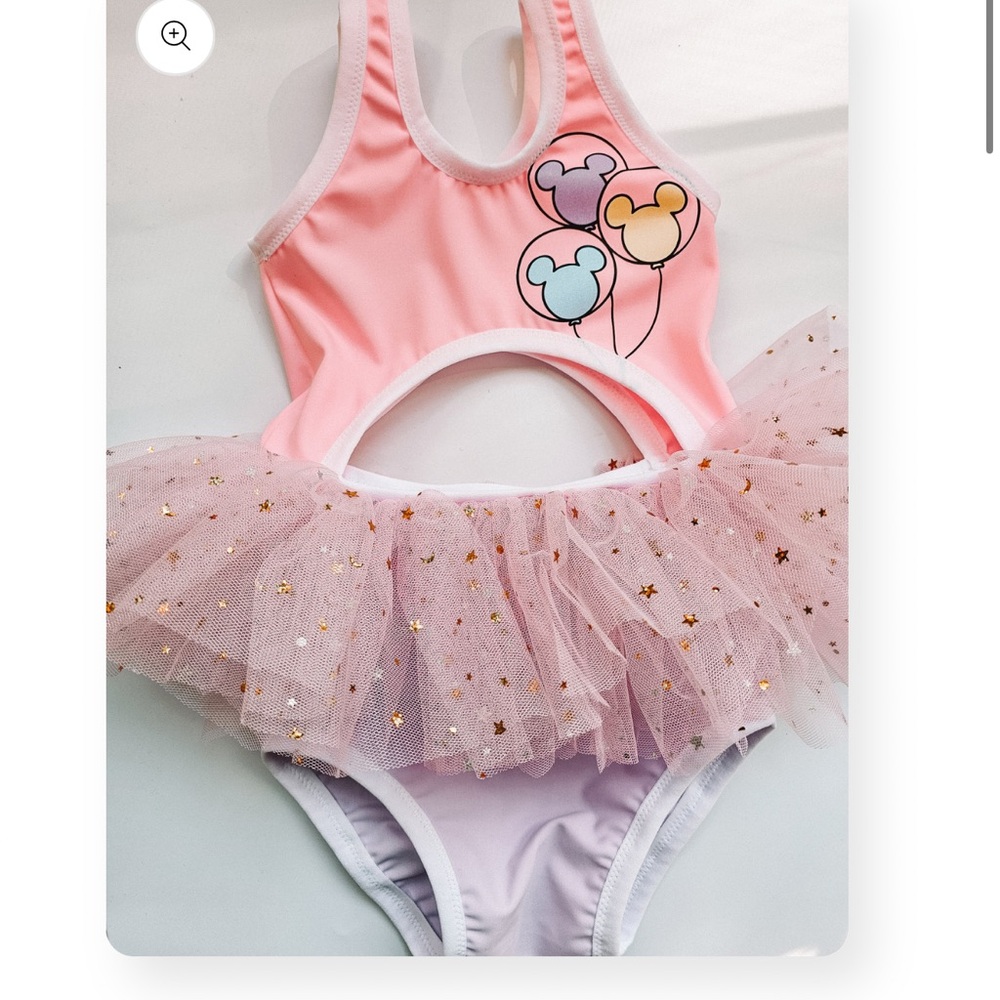 Pink Kids Swim One Piece with Tutu
